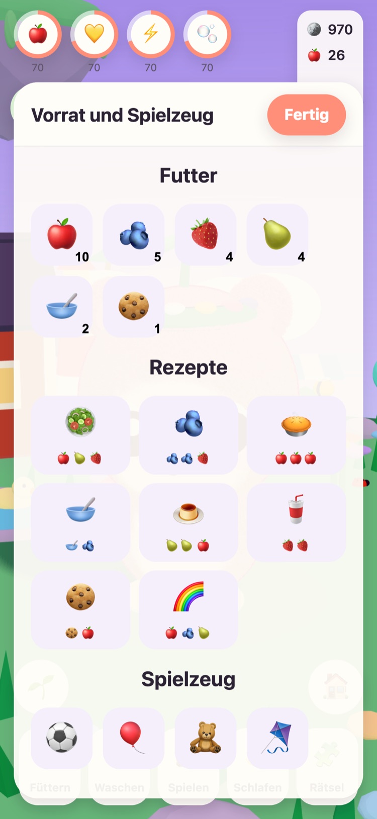 Die Vorratskammer: Essen, acht Rezepte als Bilder und Spielzeug